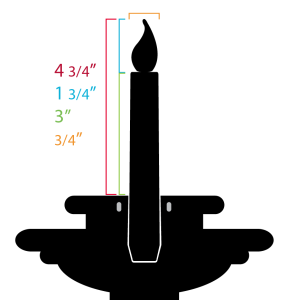 candle dimensions